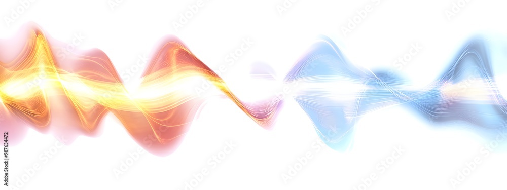 Aufkleber pulsed light wave vibrant abstract of undulating energy patterns