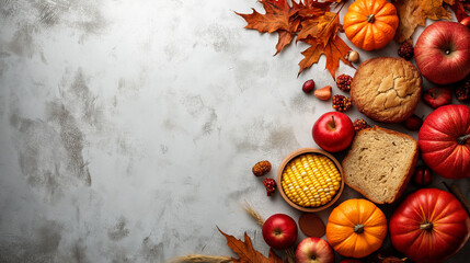 The symbol of THANK GIVING concepts isolate on white backgrounds. Copy space for text. Generative AI Illustrations.