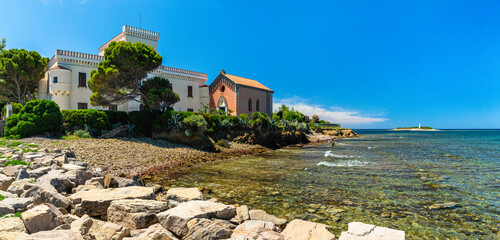 Beautiful mediterranean landscape at Punta Licosa, near Castellabate in the Cilento region....