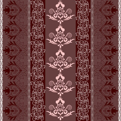 damask brown background Exquisite decorative pattern, beautiful pattern