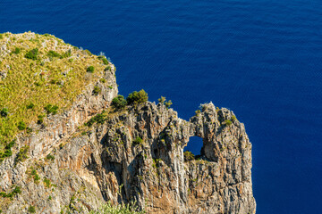 Marvelous summer seascape at Palinuro, in the Cilento region. Province of Salerno, Campania, Italy.
