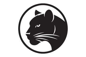 Majestic Panther Silhouette: Animal Vector Illustration