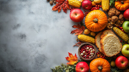 The symbol of THANK GIVING concepts isolate on black backgrounds. Copy space for text. Generative AI Illustrations.