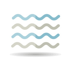 Sea wave vector isolated icon. Nature sign