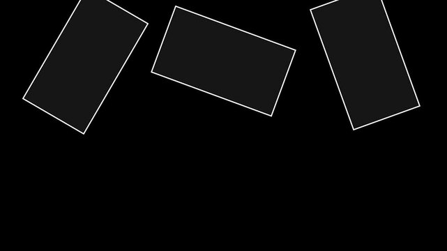 Black rectangle shapes fall looping background