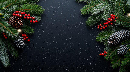 Winter themed background with copy space