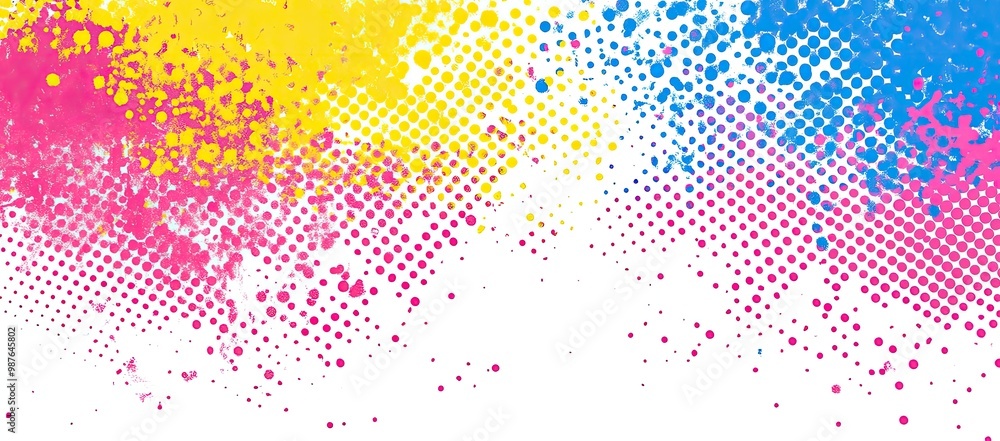 Aufkleber a vibrant gradient of colors with dots, creating a dynamic abstract background.