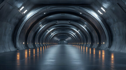 Futuristic Tunnel 3D Render