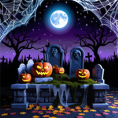 Fototapeta premium Happy Halloween the spookiest day of the year 3D illustration