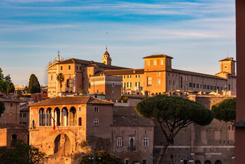 Obraz premium Rome city, Italy in evening sun
