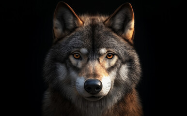 Obraz premium A fox portrait front face.