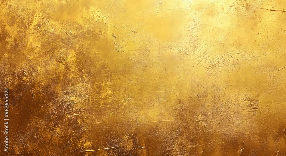 Fototapete abstract yellow background with golden shiny wall texture. yellow wall background, golden background