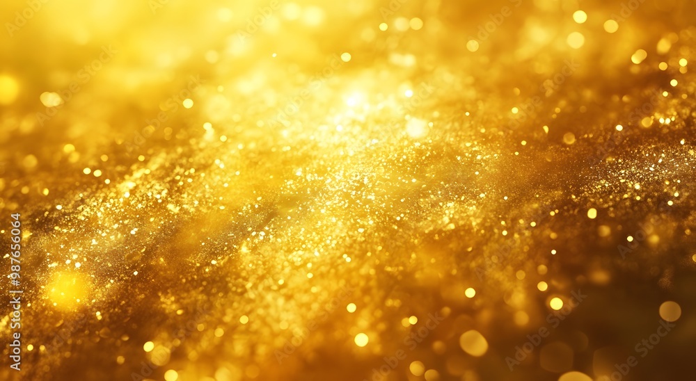 Fototapete abstract yellow background with golden shiny wall texture. yellow wall background, golden background