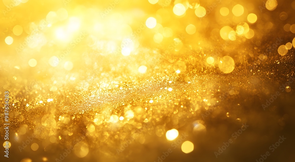 Fototapete abstract yellow background with golden shiny wall texture. yellow wall background, golden background