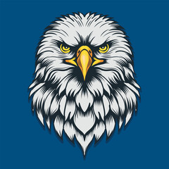 Eagle head front view illustratior design