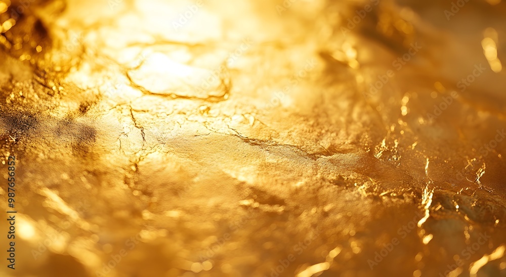 Fototapete abstract yellow background with golden shiny wall texture. yellow wall background, golden background