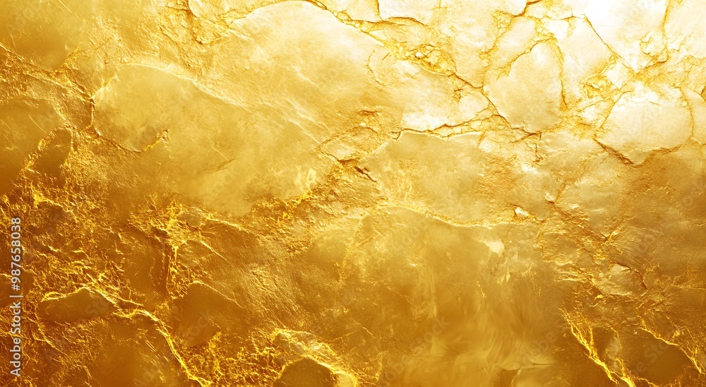 Fototapete abstract yellow background with golden shiny wall texture. yellow wall background, golden background