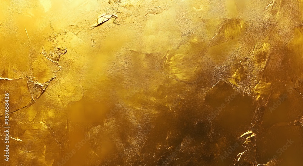 Fototapete abstract yellow background with golden shiny wall texture. yellow wall background, golden background