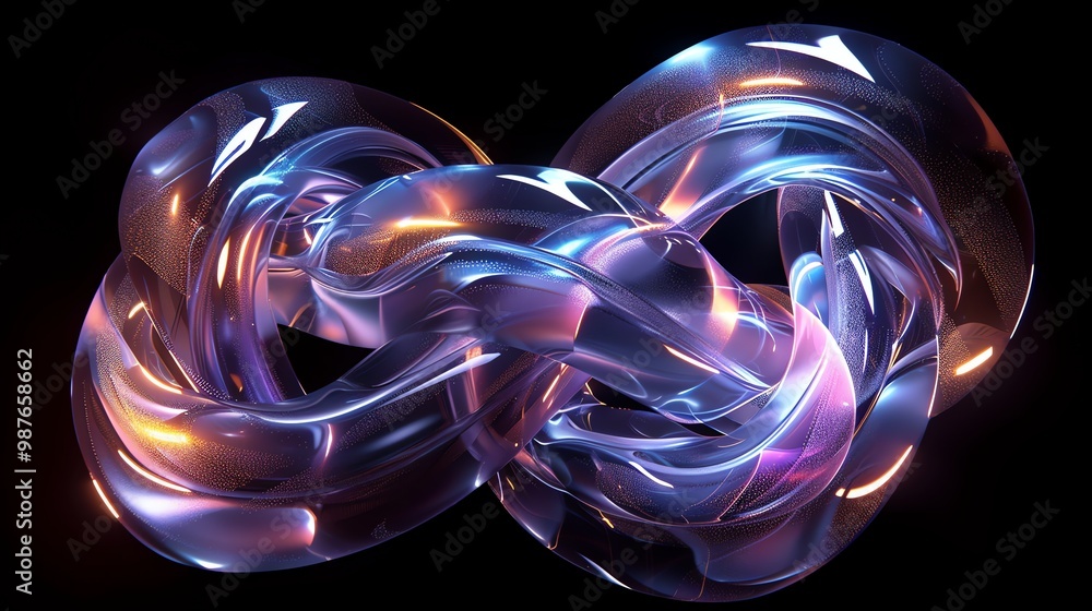 Poster a vibrant abstract swirl of light and color, creating a dynamic and energetic composition.