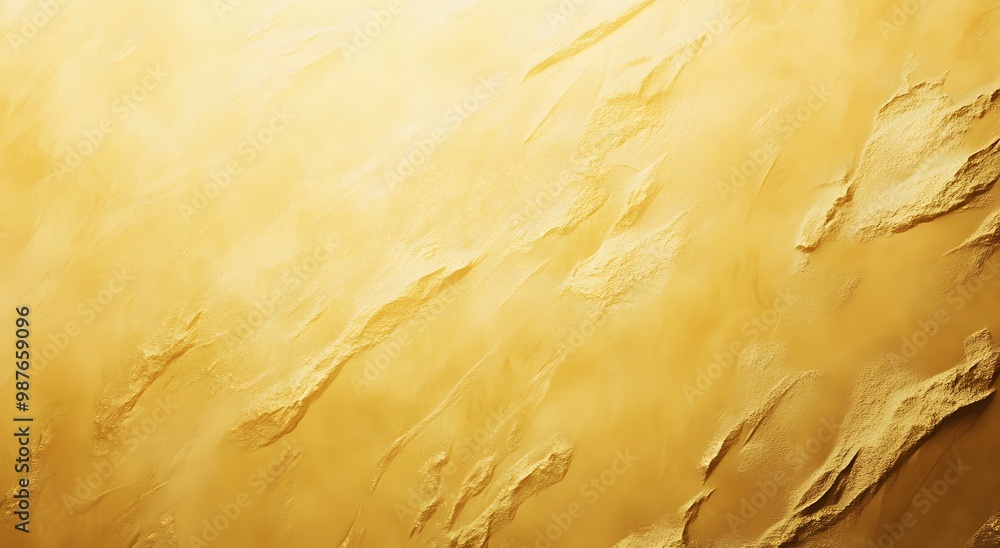 Fototapete abstract yellow background with golden shiny wall texture. yellow wall background, golden background