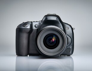 Freigestellte moderne Digitalkamera mit Objektiv – Perfekt für Fotografie- und Technikwerbung 