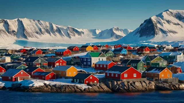 Stunning landscape Nuuk the capital of Greenland