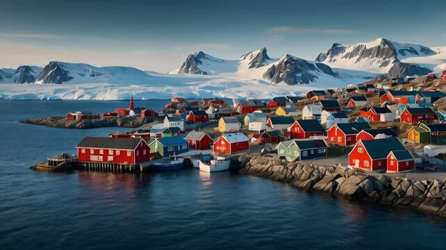 Stunning landscape Nuuk the capital of Greenland