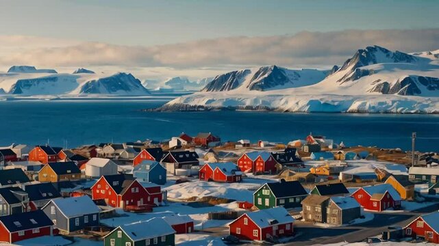 Stunning landscape Nuuk the capital of Greenland
