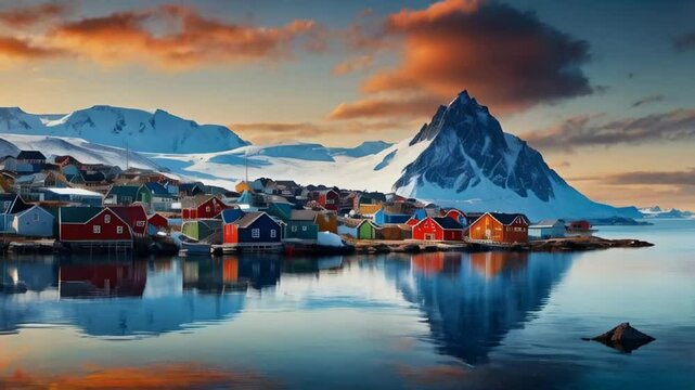 Stunning landscape Nuuk the capital of Greenland
