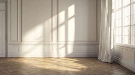 Fototapeta premium Sunlight Streaming Through a Window in a Classic Room