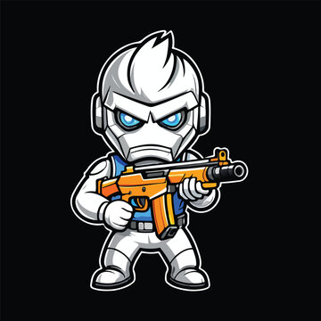 recommend clip art: First-person shooter Logo mascot