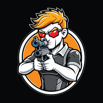 recommend clip art: First-person shooter Logo mascot