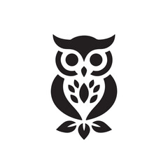  owl silhouette , owl icon, owl vector design