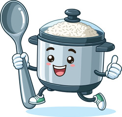 illustration of a pot with a spoon