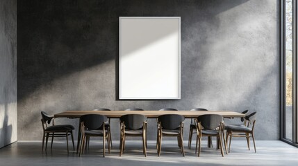Minimalist Interior Design with Blank Canvas