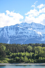 Fototapeta premium Alaska Landscape, mountains, wildlife, vacation, cold, cruise, travel, background
