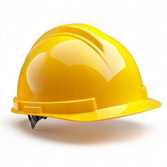 Fototapeta premium A high-resolution image of a yellow construction hard hat with a smooth, glossy surface. 
