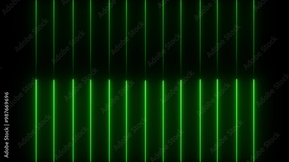 Poster 4k directional horizontal neon lines animation on isolated black background..