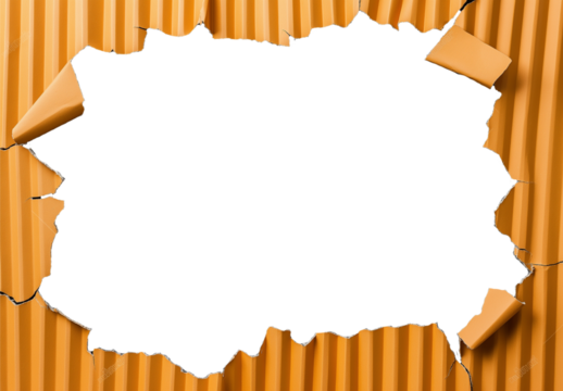 "Torn orange cardboard revealing a black void, concept of hidden truths or surprises. Mystery, reveal concept."

