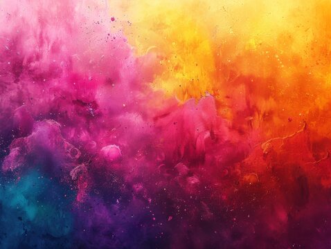 banner background of Navratri Day, [A vibrant celebration of colors with splashes of natural pigments, capturing the essence of a color-filled Navratri celebration, showcasing joy and creativity]