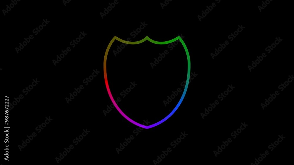 Poster security shield icon and check mark animation 4k video