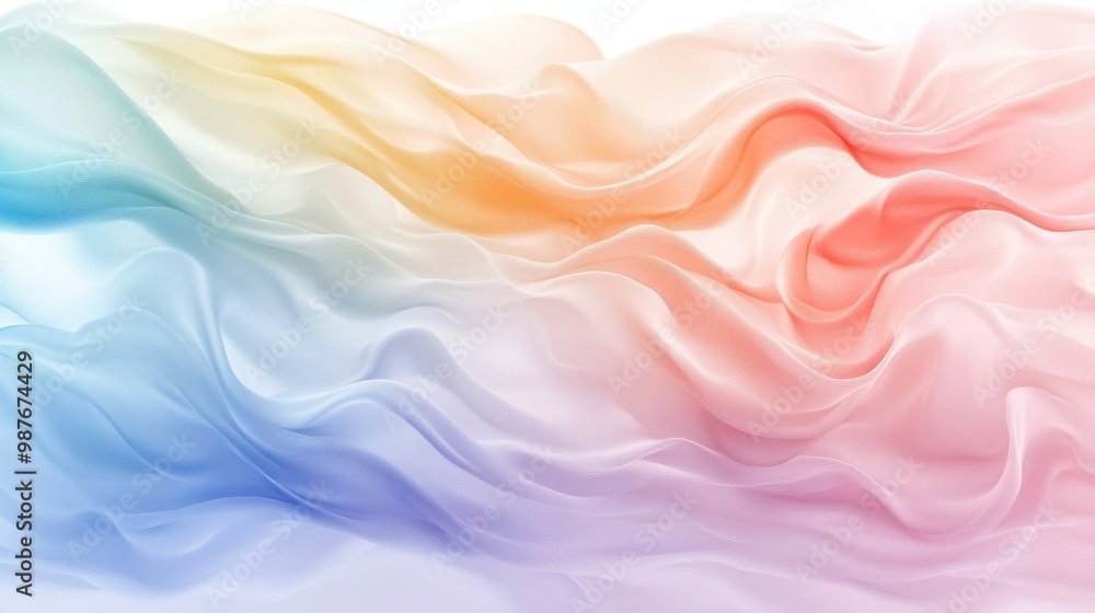 Canvas Prints a colorful, flowing piece of fabric with a rainbow pattern