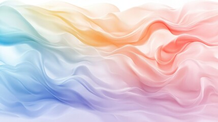 Obraz premium A colorful, flowing piece of fabric with a rainbow pattern