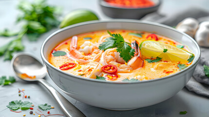 Tom Yum Soup with Shrimp A Spicy and Aromatic Thai Delight