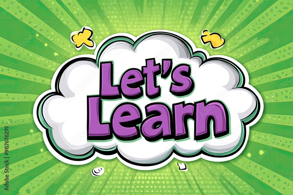 Poster a colorful graphic featuring the phrase 