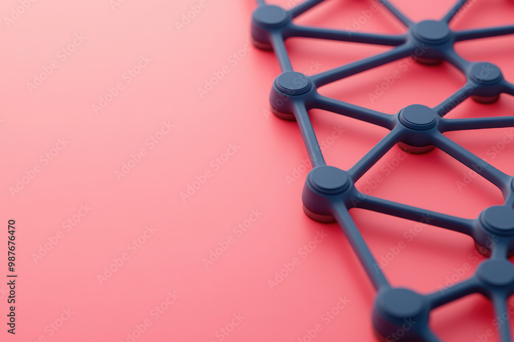 Poster explore an ultra hd abstract illustration showcasing network technology, featuring a selective focus
