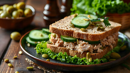 Tuna Sandwich with Cucumber and Capers A Delicious and Healthy Lunch