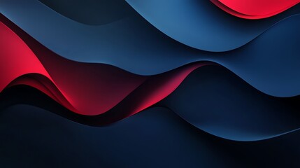 Abstract blue and red paper waves texture background