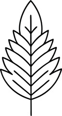 Simple Redwood Leaf Icon Vector Design for Natural Aesthetics
