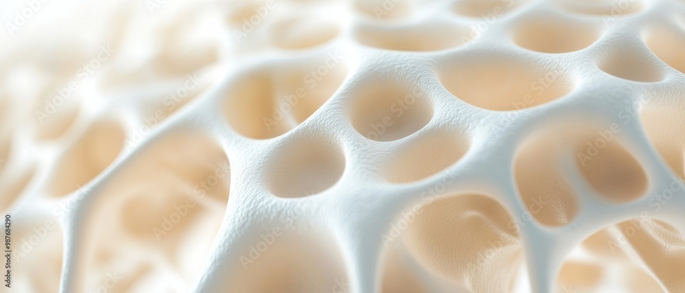 Poster the image is of a white object with a lot of holes in it